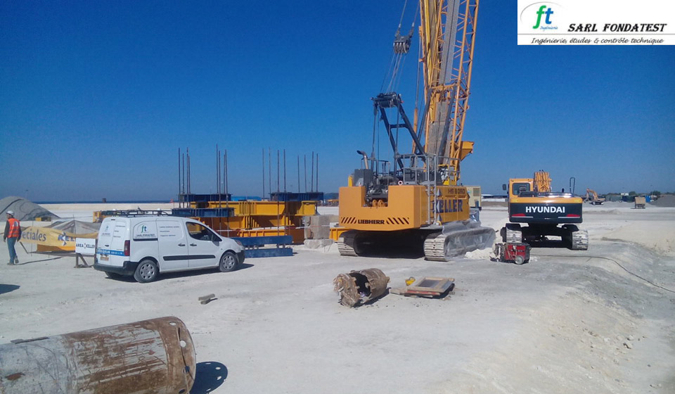 Contrôle de fondations profondes sur chantier