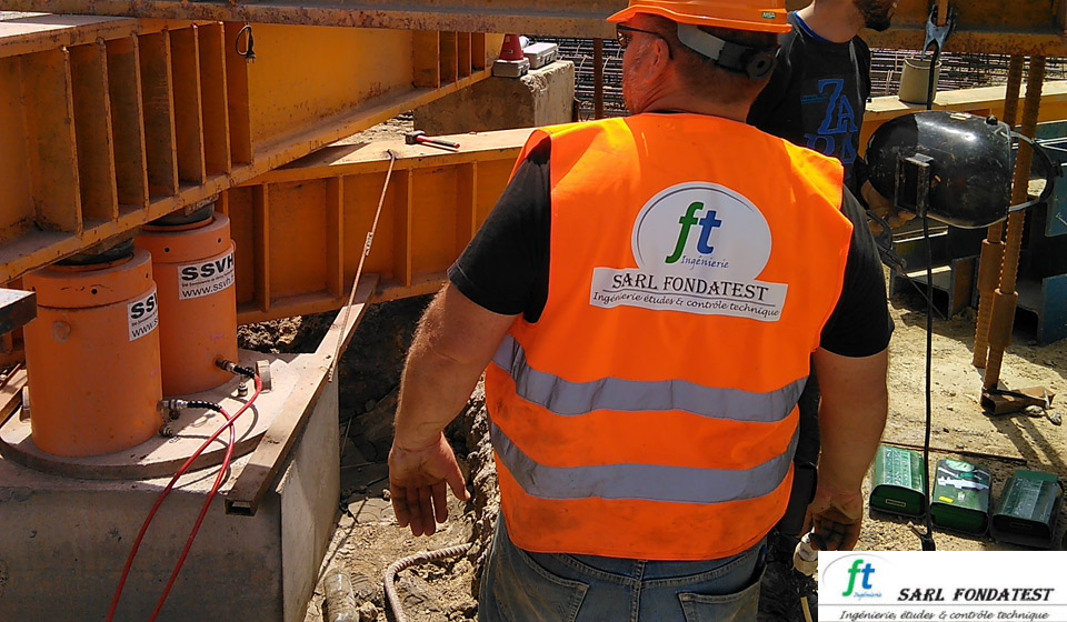 Auscultation de pieux sur chantier